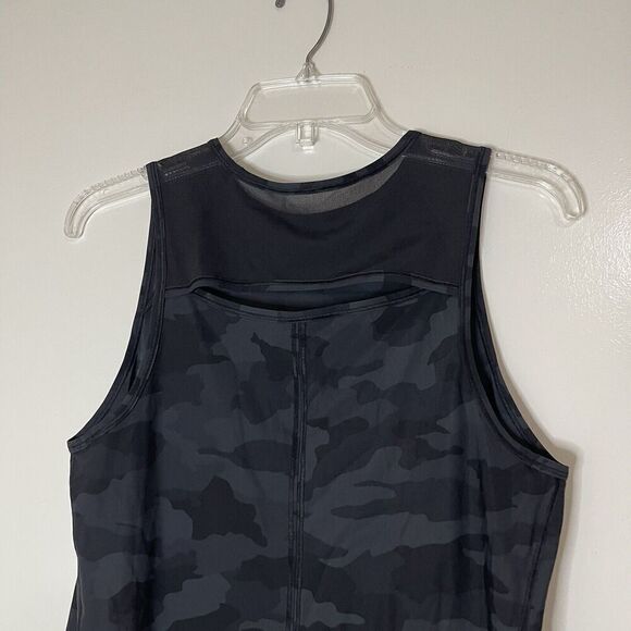 LULULEMON black Camo sleeveless workout tank top size US 4 - Picture 4 of 5
